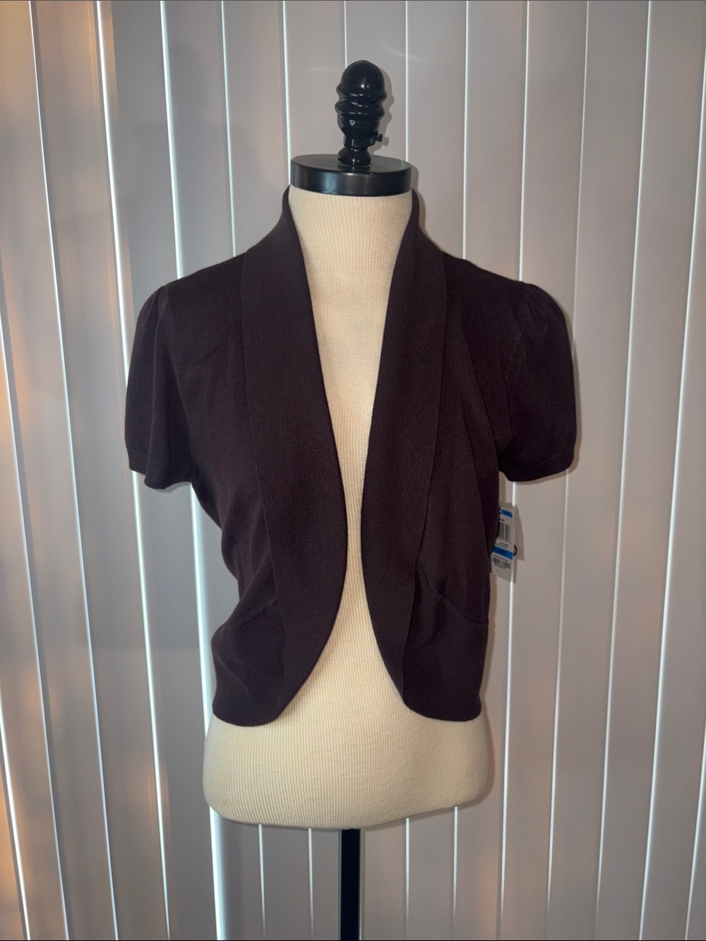 NWT I.N.C. International Concepts Brown Cropped Bolero Shrug Cardigan XL